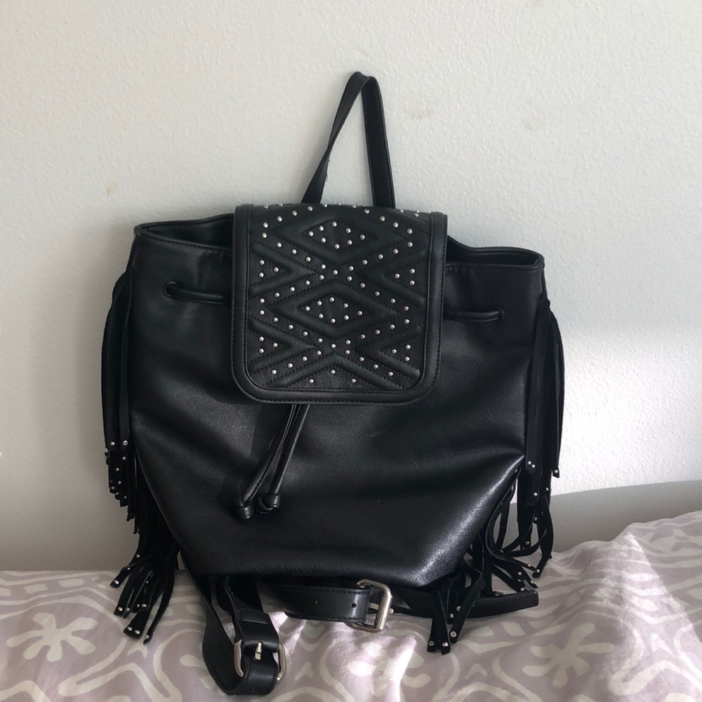 Studded Fringe Backpack - image 1
